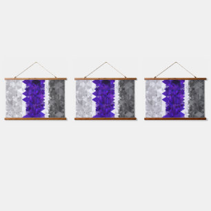 Boho-Geometrischer-Mod-Retro-Greygender-Stolz-Flag Wandteppich Mit Holzrahmen
