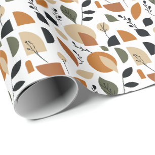 Boho-Geometrisches-Blatt Nahtloses Muster Geschenkpapier