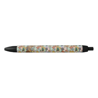 Boho-Geometrisches-Mosaik individuell mit schwarze Kugelschreiber
