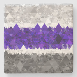 Boho-Geometrisches Retro-Greygender-Stolz-Flagge Steinuntersetzer