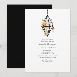 Boho-Geometrisches-Terrarium-Floral-Braut-Party Einladung