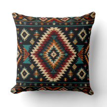 Boho-Geometrisches Textilmuster – Rustikales Teal