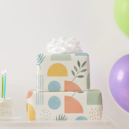 Boho-Geometrisches Tropen-Geschenkpapier Geschenkpapier