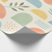 Boho-Geometrisches Tropen-Geschenkpapier