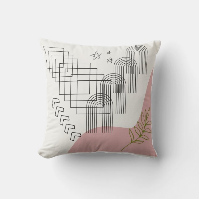 "Boho Geometry Pillow - Modern Bohemisch Accent" Kissen (Vorderseite)