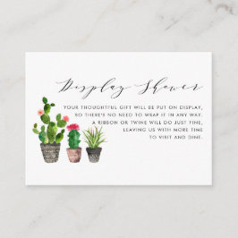 Boho gepotted Succulents und Cactus Display Shower Begleitkarte