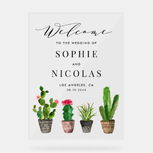 Boho gepotted Sukkulents und Cactus Summer Wedding Acrylschild