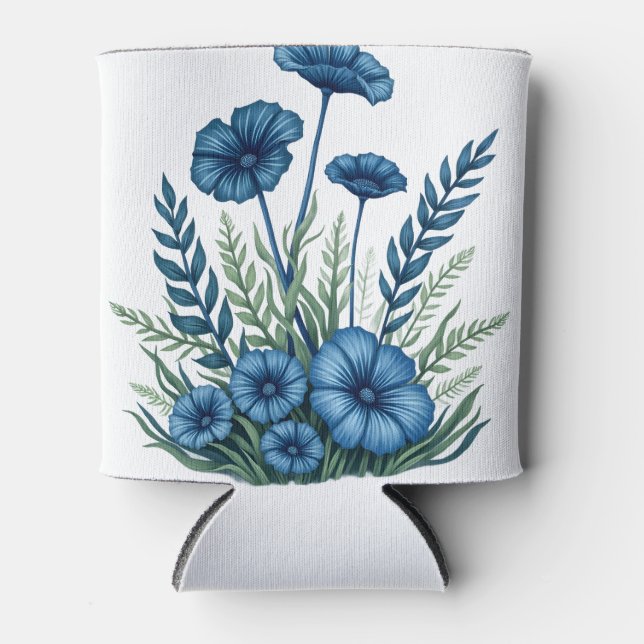 Boho-Getränkehalter mit elegantem Blumendesign Dosenkühler (Vorderseite)
