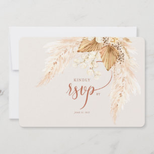 Boho getrocknete Blume und Pampas Grass UAWG Invi Einladung