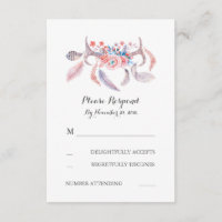 Boho-Geweih-Hochzeits-RSVP