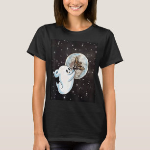 Boho Ghost Witchy Luna Moth Retro Moon Wiccan Hall T-Shirt