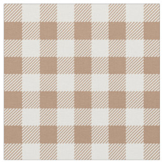 Boho-Gingham-Muster Karo-Muster braun-beige Stoff