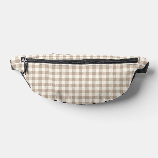 Boho-Gingham-Muster Karo neutral Bauchtasche (Ablage )