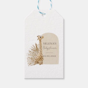 Boho Giraffe Baby Shower Geschenkanhänger