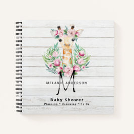 Boho GIRAFFE Baby Showplaner Notebook Journal Notizbuch