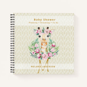 Boho GIRAFFE Baby Showplaner Notebook Journal Notizbuch
