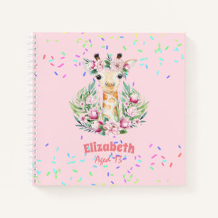 Boho Giraffe-Blume: Girls, Teens Geschenke Notizbuch