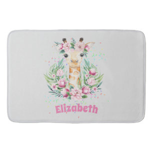 Boho Giraffe-Blume: Mädchen, Teens Geschenke Badematte