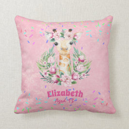 Boho Giraffe-Blume: Mädchen, Teens Geschenke Kissen