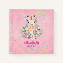 Boho Giraffe-Blume: Mädchen, Teens Geschenke Notizbuch