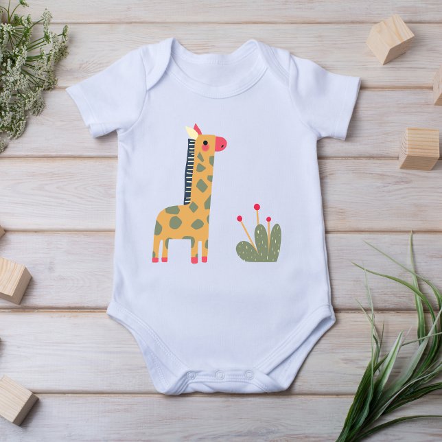 Boho Giraffe print Baby Bodysuit Strampler (Von Creator hochgeladen)