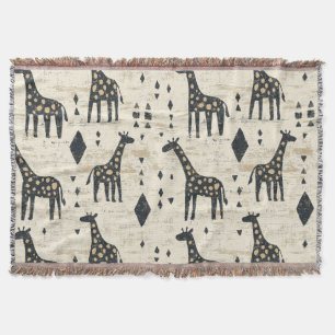 Boho-Giraffe-Stammesmuster Decke