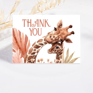 Boho-Giraffen-Safari-Klapp-Dankeschön-Karte Dankeskarte