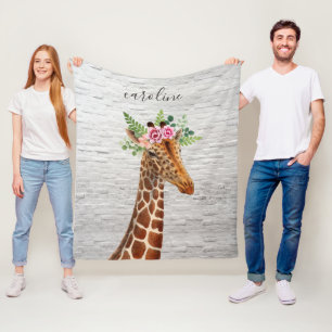 Boho Giraffen-Ziegelstein-Fleece-Decke Fleecedecke