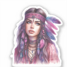 Boho Girl AI Kunst Boheme Mode