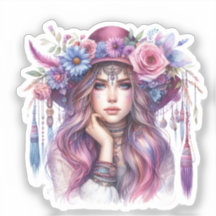 Boho Girl AI Kunst Boheme Mode