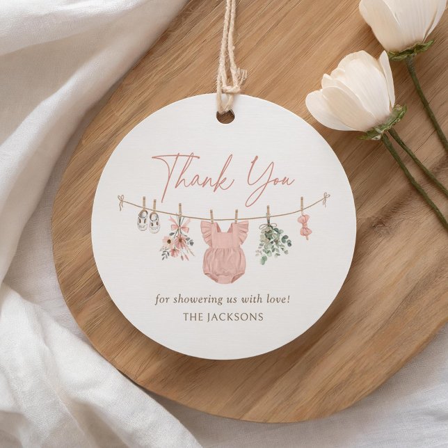 Boho Girl Baby Clothes Kinderdusche Geschenkanhänger (Von Creator hochgeladen)