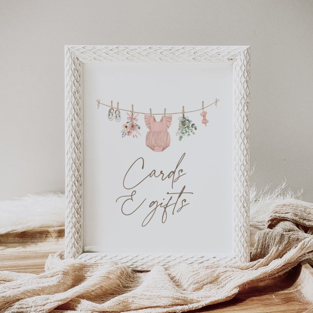 Boho Girl Baby Clothes Kinderduschkarten und Gesch Poster (Von Creator hochgeladen)