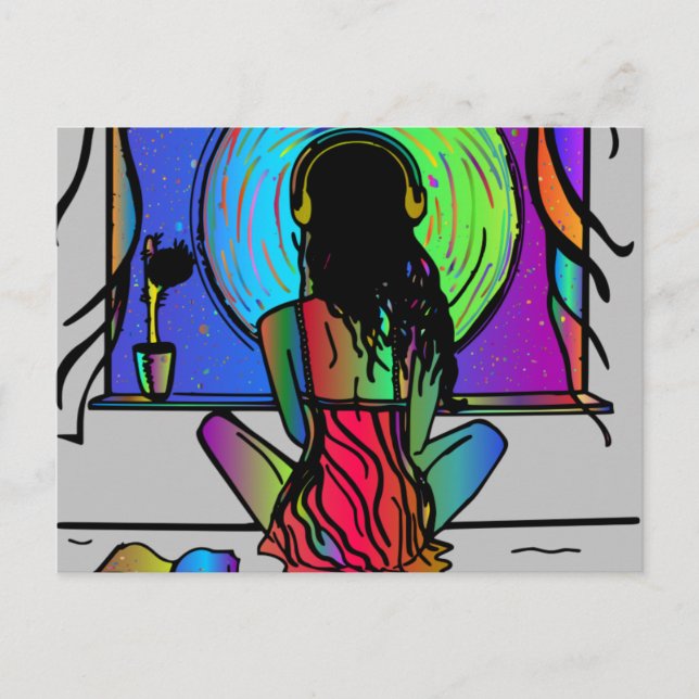 BOHO GIRL Postkarten (Vorderseite)