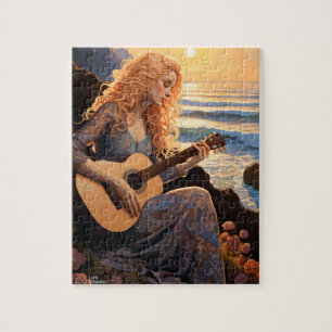 BoHo Girl spielt Gitarre Puzzle