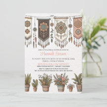 Boho-Girlande-Brautparty-Einladung