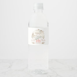 Boho Glamping Sweet 16 Birthday Water Flasche Etik Wasserflaschenetikett