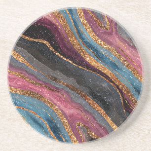 Boho Glitter-Achat-Getränkeuntersetzer Getränkeuntersetzer