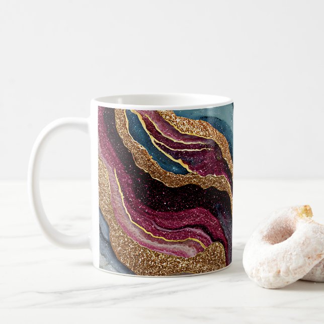 Boho Glitter Achat Kaffeetasse (Mit Donut)