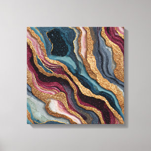 Boho-Glitter-Achat-Leinwandkunst Leinwanddruck