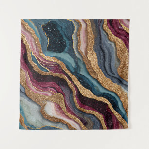 Boho Glitter-Achat-Tapete Wandteppich