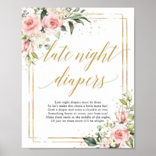 Boho gold Glitzer Blütenspätdünen Zeichen Poster