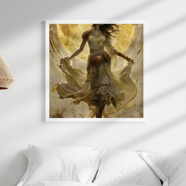 Boho Gold Goddess Ästhetische Wand Kunst (Von Creator hochgeladen)