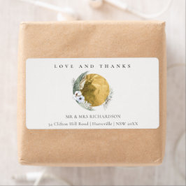 Boho Gold Saga Green Blumenreath-Adresse