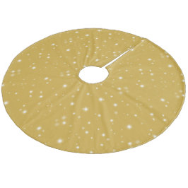 Boho Gold Starlight Fleece Weihnachtsbaumdecke
