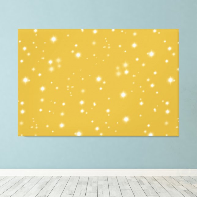 Boho Gold Starlight Leinwanddruck (Insitu (Holzboden))