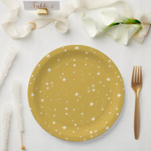 Boho Gold Starlight Pappteller