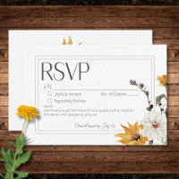 Boho Golden Yellow Meadow Blume Weiß Kein Abendess