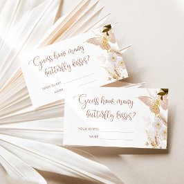 Boho Goldfolie rät, wie viele Schmetterlingsküsse Begleitkarte