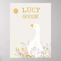 Boho Goose Duck Floral Baby Showwork