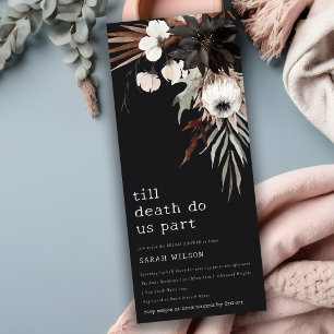 Boho Gothic Rust Black Botanical Brautparty Einladung